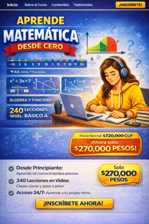 Aprende matemática desde cero (nivel básico a intermedio)