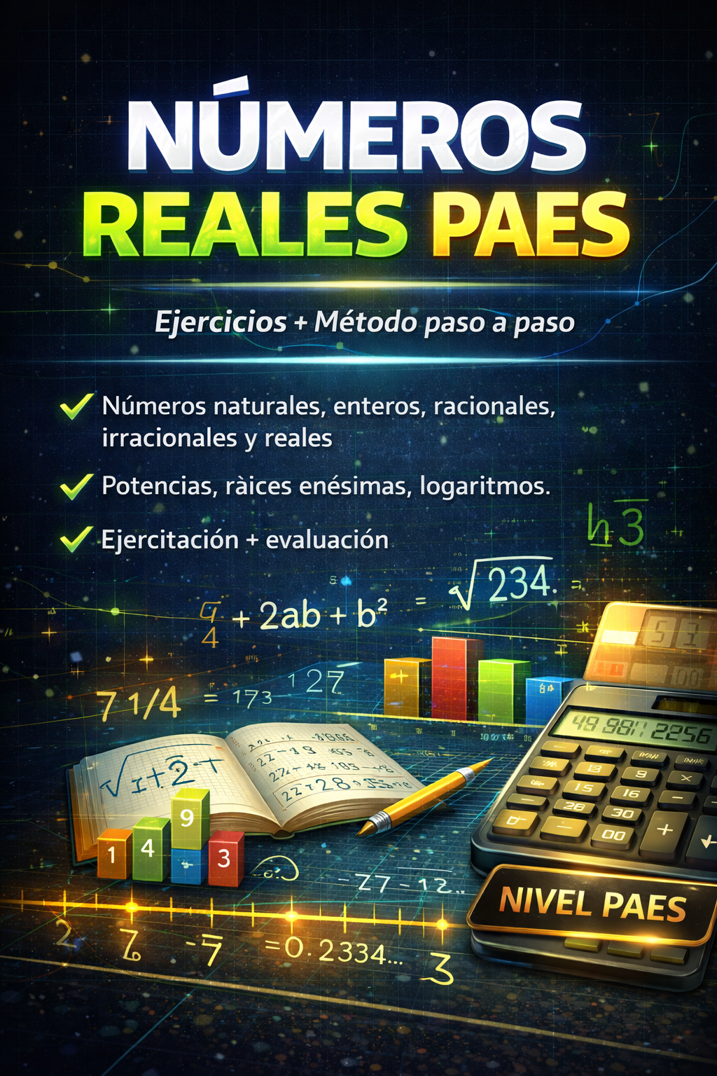 Números Naturales, Enteros, Racionales, Irracionales y Reales